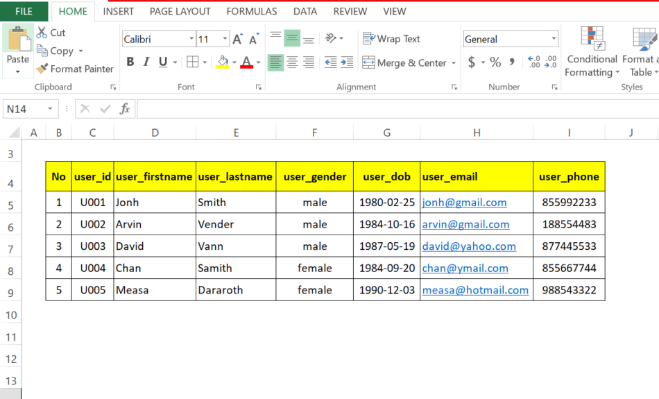 Generate SQL insert statement in excel worksheet to run in MySql ...