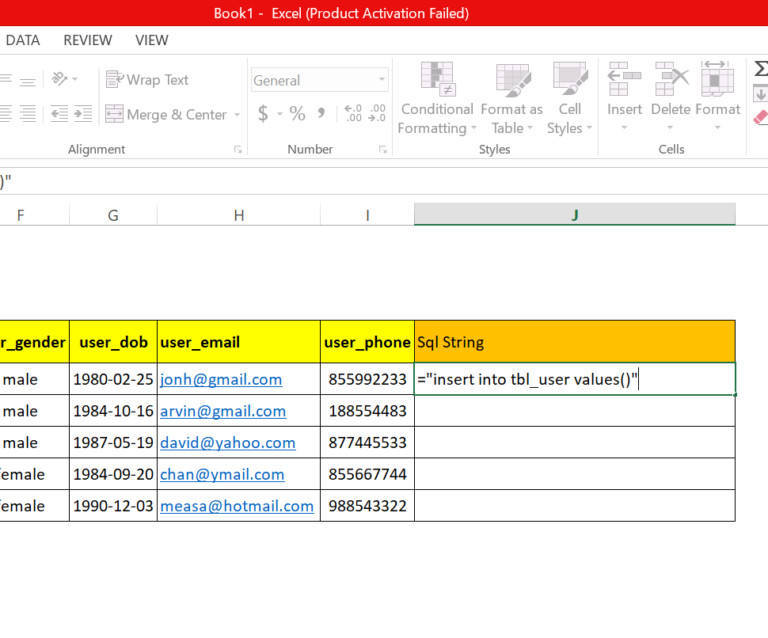 generate-sql-insert-statement-in-excel-worksheet-to-run-in-mysql